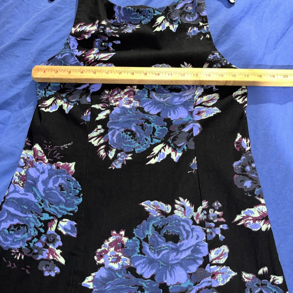 Free People Mayberry Mini Dress Size Medium Blue Purple Floral Linen Blend NWT - Picture 9 of 13